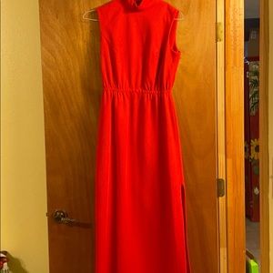 Vintage - Ayers Unlimited awesome orange Maxi Dress ILGWU (mlb)